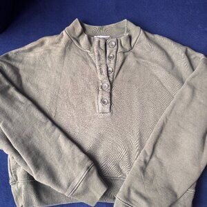 Reformation Green Fleece Lined Sweatshirt - Medium